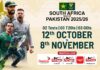 LIVE – South Africa tour of Pakistan 2025 LIVE – South Africa tour of Pakistan 2025