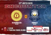 REPLAY – Sri Dharmaloka College vs Gurukula College – 33rd Limited Overs Encounter Sri Dharmaloka College vs Gurukula College