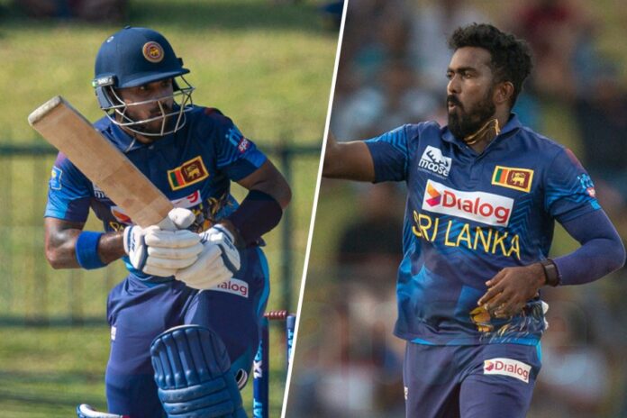 Sri Lankan Cricketers Kusal Mendis and Asitha Fernando