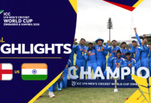 HIGHLIGHTS – England vs India – ICC U19 Men’s Cricket World Cup 2026 – Final