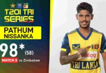 WATCH – Pathum Nissanka 98* (58) vs Zimbabwe | T20I Tri Series – Match 5 Pathum Nissanka 98* (58) vs Zimbabwe