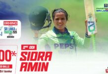 WATCH – Sidra Amin 100* (120) | Pakistan Women tour of Sri Lanka 2026 – 2nd ODI Sidra Amin