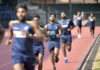 Sri Lanka National Squad performs the ‘2 KM’ run fitness test