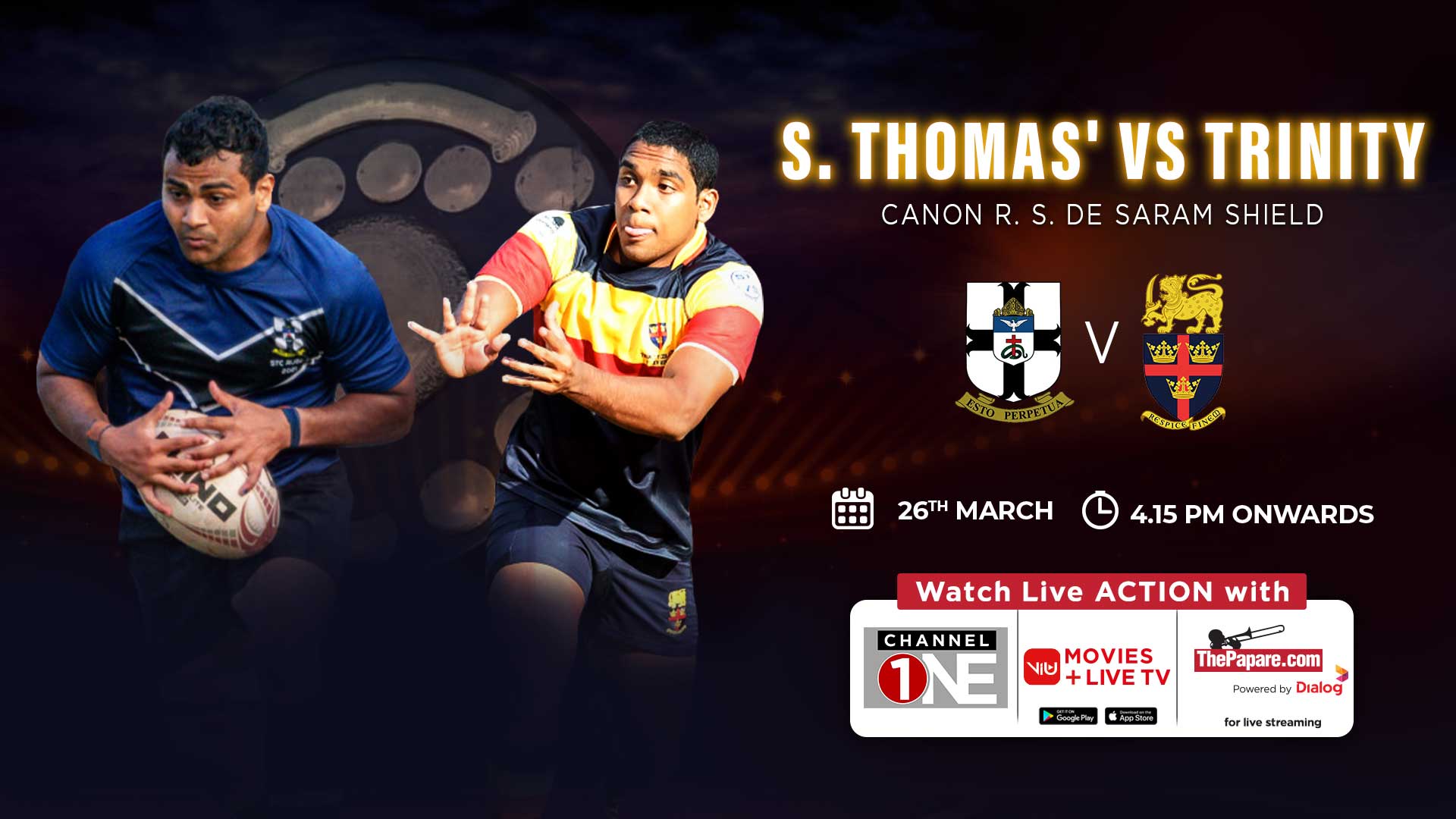 REPLAY - S. Thomas’ College vs Trinity College – Canon R.S De Saram ...