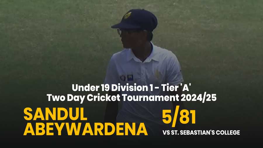 WATCH - Sandul Abeywardena 5/81 vs St. Sebastian's | U19 Div. I Tier ‘A ...