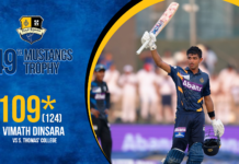 WATCH – Vimath Dinsara 109* (124) vs S. Thomas’ College | 49th Mustangs Trophy