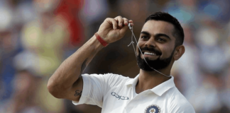 Virat Kohli brings out iconic celebration