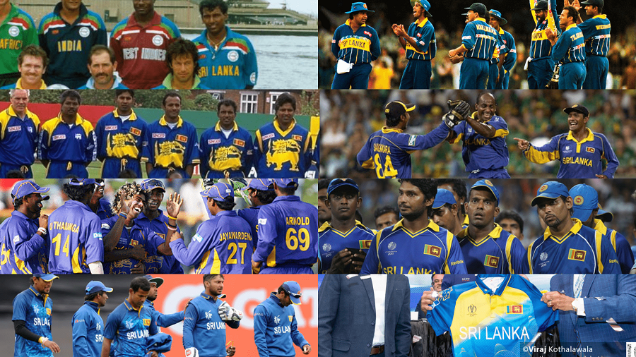 Sri Lanka World Cup Jerseys - A look back