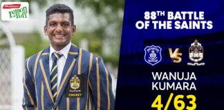 Wanuja Kumara took 4 Wickets