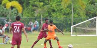 Action from Sabaragamuwa v Southern 1st leg semi-final | Ceylon Provincial League 2022 – Independence Trophy