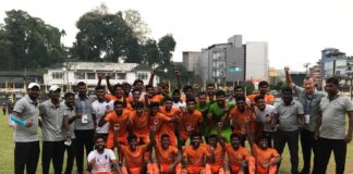 Southern celebrating the win against Sabaragamuwa in the 2nd leg semi-final | Ceylon Provincial League 2022 – Independence Trophy