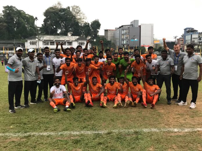 Southern celebrating the win against Sabaragamuwa in the 2nd leg semi-final | Ceylon Provincial League 2022 – Independence Trophy