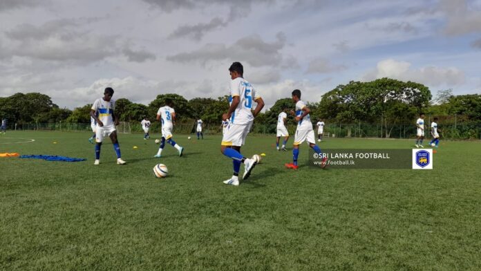 Sri Lanka U20 warming-up prior to their practice match against Defenders