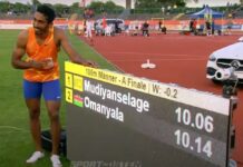 Abeykoon smashes National Record once again Yupun Abeykoon 100m record anhalt 2022