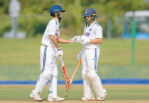 ඉන්දියාව කඩුලු 7ක් අතැතිව ලකුණු 46ක් පිටුපසින් India Under-19s tour of Sri Lanka