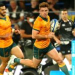 Andrew Kellaway scored a hat-trick during the Wallabies’ win over Argentina..