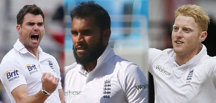 James Anderson, Ben Stokes, Adil Rashid