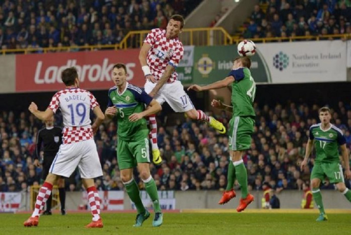 Croatia's Mario Mandzukic in action