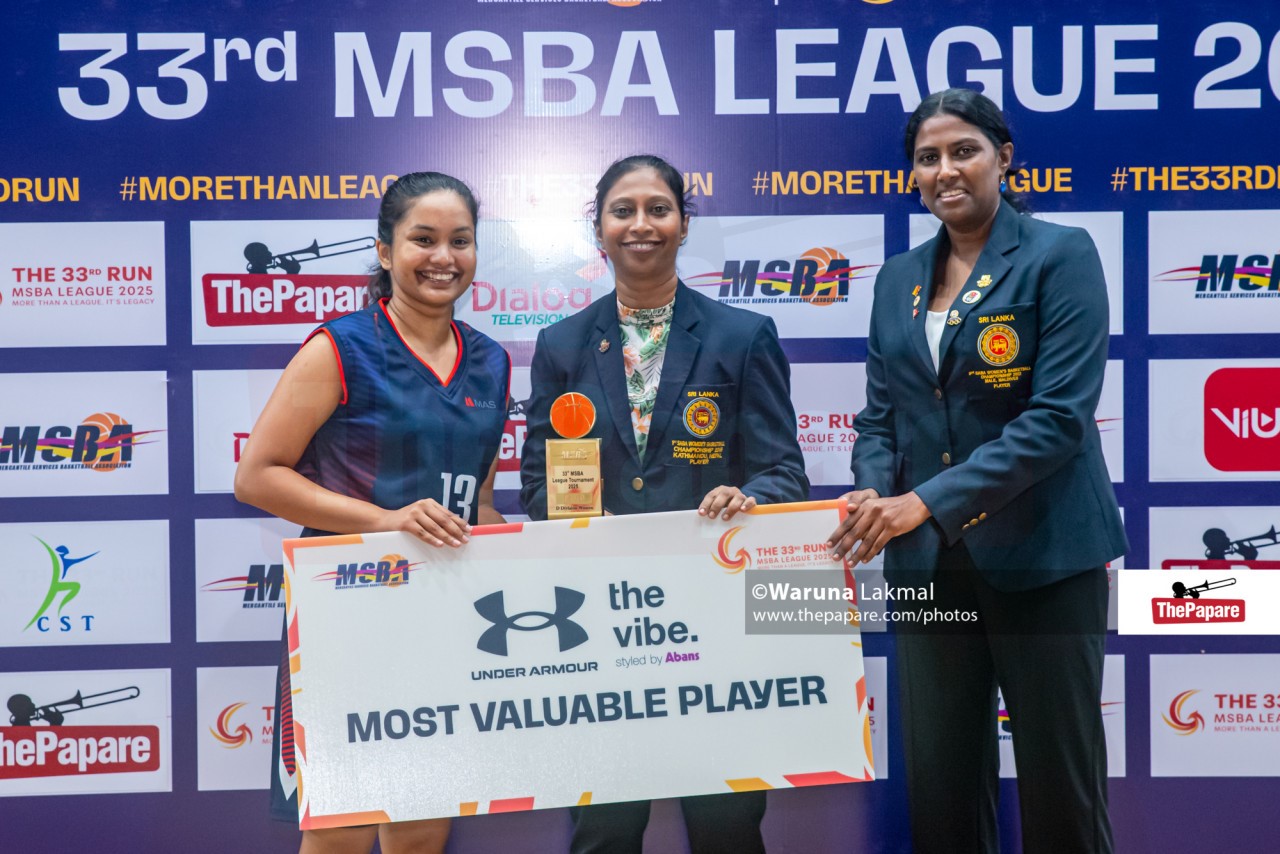 The most valuable player of the tournament Division “D” : Mihiri Alwis (MAS Holdings)
