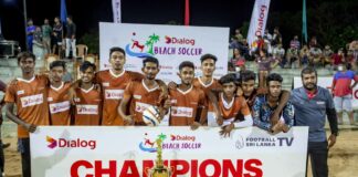 Hambantota Hornets wins Dialog Beach Soccer Championship 2021