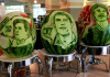 Messi, Ronaldo and Neymar are Ballon d’Or nominees Watermelons with the carvings of (L to R) Argentina's Lionel Messi, Portugal's Cristiano Ronaldo and Brazil's Neymar are seen at San Raphael hotel in Sao Paulo May 7, 2014. REUTERS/Paulo Whitaker