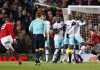 Manchester United sweep past West Ham, Arsenal ousted by Southampton Manchester United's Zlatan Ibrahimovic shoots at goal from a free kick