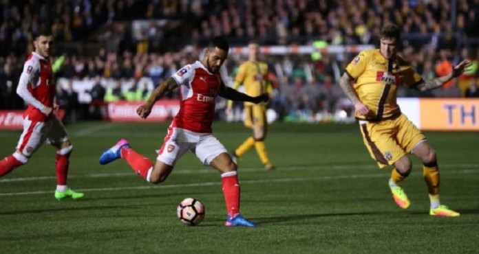 Arsenal's Theo Walcott in action