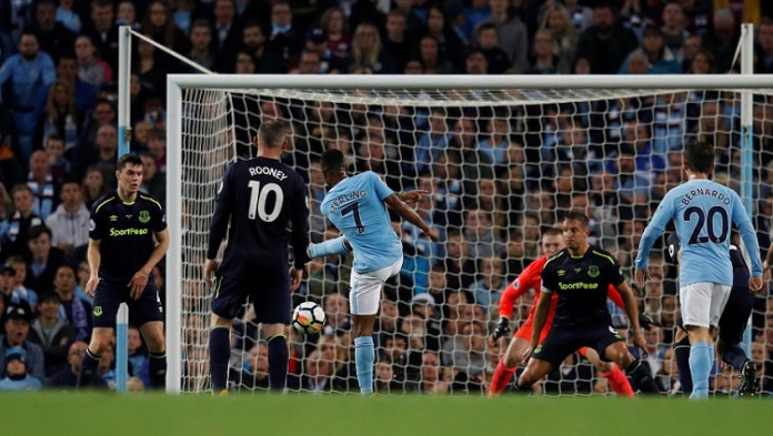 Sterling stunner for City cancels out Rooney opener