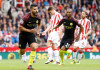 Aguero strikes twice as Man City thrash Stoke
