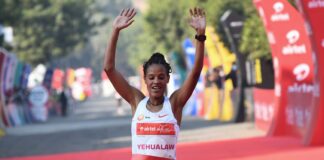 Yehualaw shatters women's 10km world record