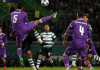 Late Benzema header gives Real 2-1 win at 10-man Sporting Sporting Portugal v Real Madrid