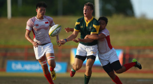 Handre Polard – Springboks rugby player in action in the Commonwealth youth games few years ago