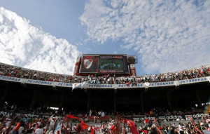 River Plate fans chanting in jubilation at El Monumental (Image courtesy – AFP)