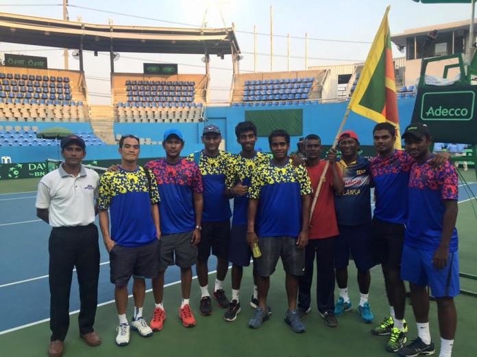 Team Sri Lanka after the Thailand tie