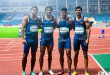 முதன்முறையாக 39 செக்கன்களுக்குள் ஓடி இலங்கை அஞ்சலோட்ட அணி சாதனை Asian Relay Chapionships 2026
