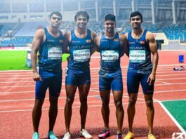 முதன்முறையாக 39 செக்கன்களுக்குள் ஓடி இலங்கை அஞ்சலோட்ட அணி சாதனை Asian Relay Chapionships 2026