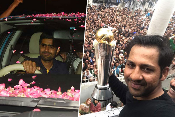 Sarfraz receives a hero's welcome