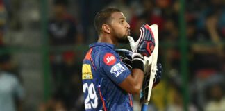 Nicholas Pooran smashes fastest fifty
