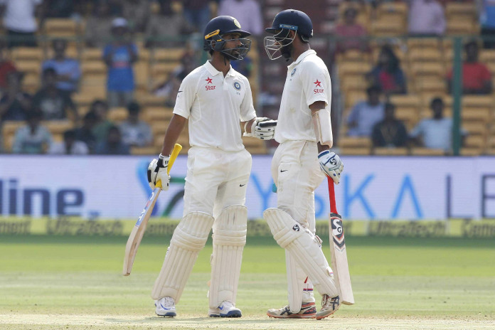 Pujara, Rahane consolidate in a testing session