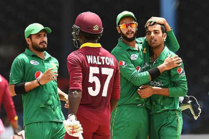 Riding on ten wickets from the four-match T20I series against West Indies, Shadab Khan earned his maiden Test call-up. © AFP