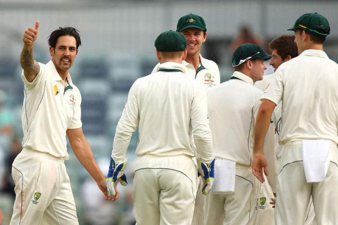 For one last time at the WACA on Tuesday, Mitchell Johnson made the ball talk like he always does © Getty