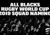 All Blacks squad named for Rugby World Cup 2019