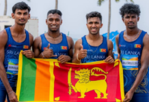 60 மீற்றர் அஞ்சலோட்டத்தில் இலங்கை அணிக்கு வெண்கலம் relay team