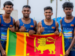 60 மீற்றர் அஞ்சலோட்டத்தில் இலங்கை அணிக்கு வெண்கலம் relay team