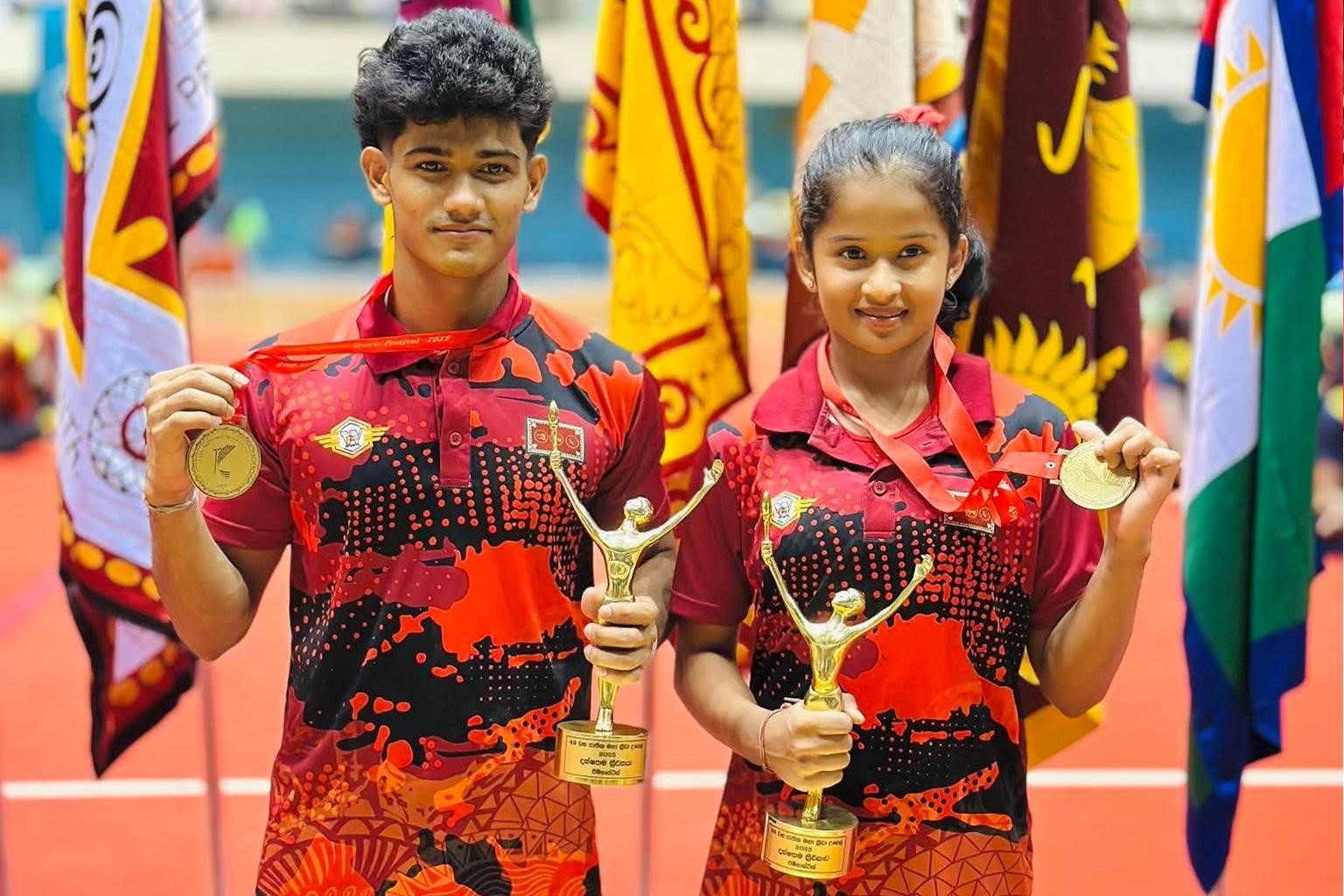Best Gymnasts of the event - Nadila Nethviru & Binugi Karunarathne