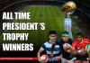 The all-time winners of the President’s Trophy