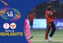 WATCH – Sunrisers Hyderabad vs Rajasthan Royals | IPL 2026 – Match 36 Sunrisers Hyderabad vs Rajasthan Royals