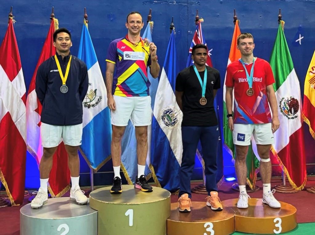 Dumindu with his bronze medal at the VLL Guatemala Future Series 2025 