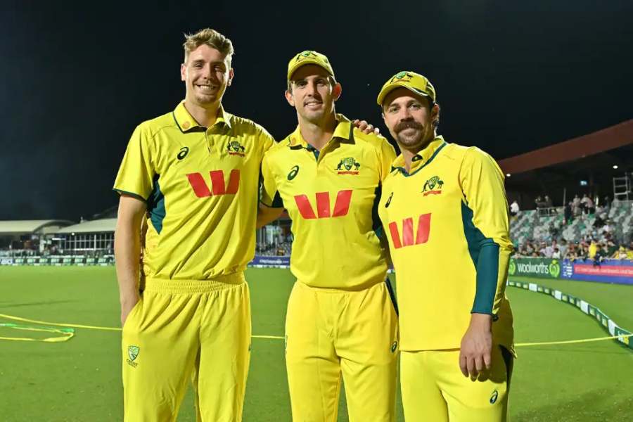Cameron Green, Mitchell Marsh and Travis Head 